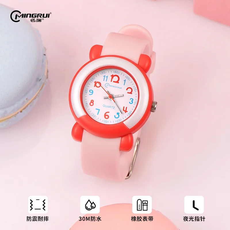 Reloj de cuarzo con movimiento japonés para niños y niñas, luminoso, impermeable, deportivo, regalo de cumpleaños