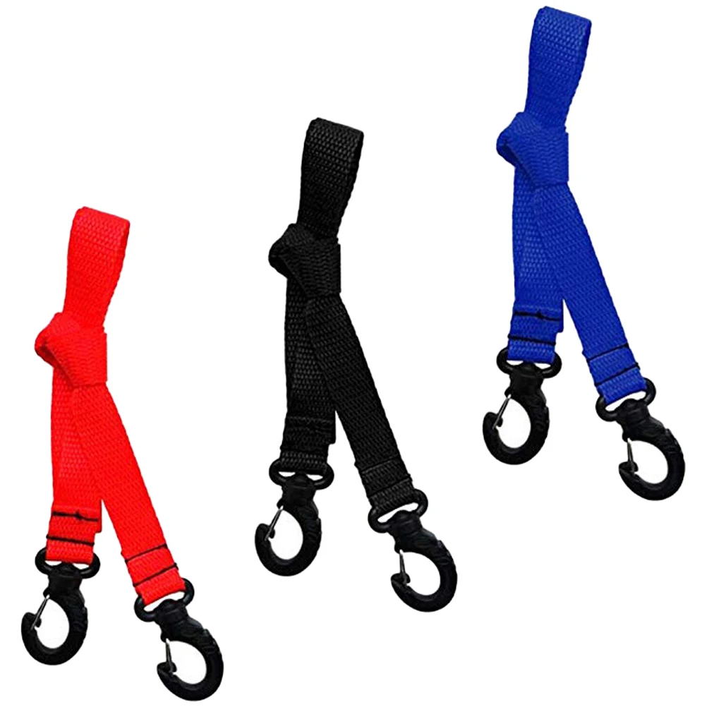 

3pcs Black Red Boot Straps Adjustable Nylon Carrier Portable Foldable Strong Durable Multi Function Ski Accessories