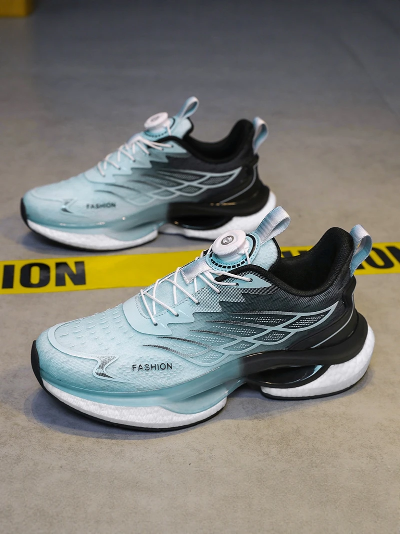

Ultra-Light Running Shoes for Men with Rotating Button Casual Sports Sneakers for Teens And Students Cotton Shoes with Shock ...