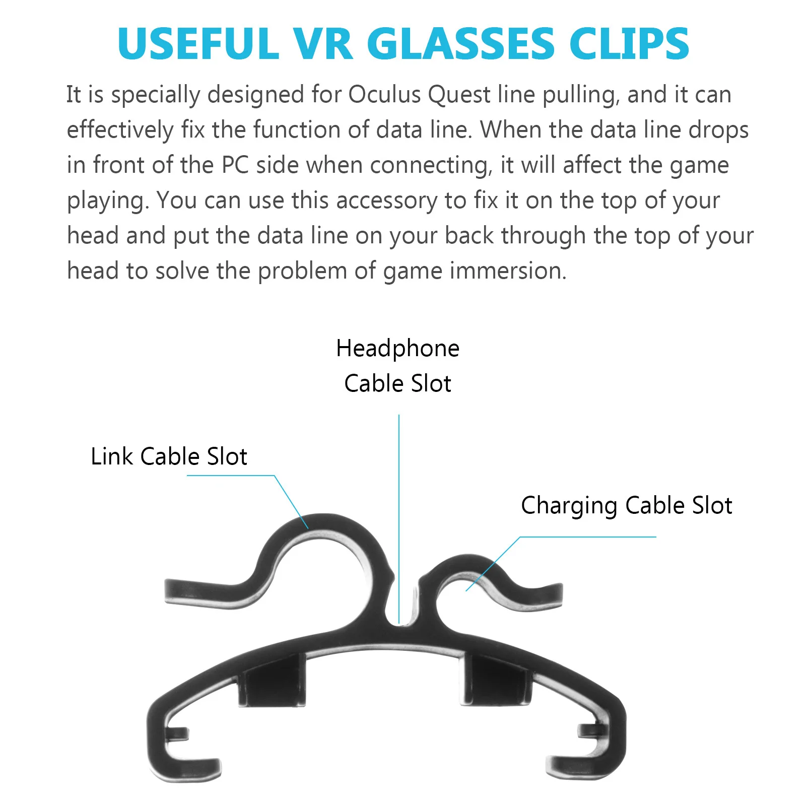 

4pcs Cable For Vr Glasses Wire Management Durable Mini Cable Clips Mini Cord Holder Organizer For Usb Cables Up To 5.5Mm