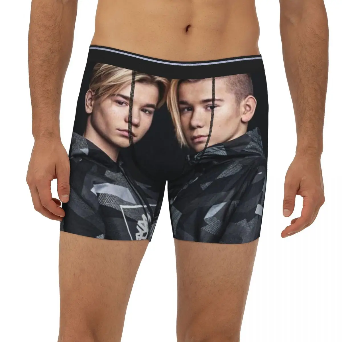 

Marcus And Martinus Sweden Norway Eurovision Long Boxer Underpants Short Male Panties Underwear for Homme Man Boyfriend Gift