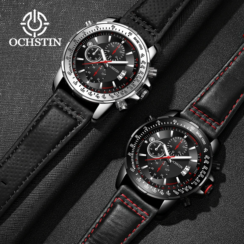 Ochstin 2024 New Sporty Street Style Pilot Series Original Multi functional Quartz Movement Watch Men's Quartz Watch