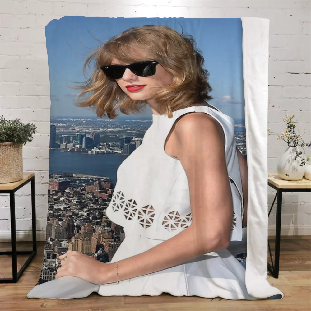 T-Swift Knee Blanket Throw Fluffy Soft Blankets King Size Luxury Bedding Knitted Plaid Home and Decoration Beach Towel Nap Bed &