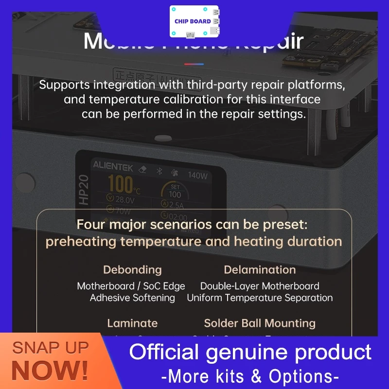 

ALIENTEK HP20 200W Mini Hot Plate with PD3.1 Digital Temp Control