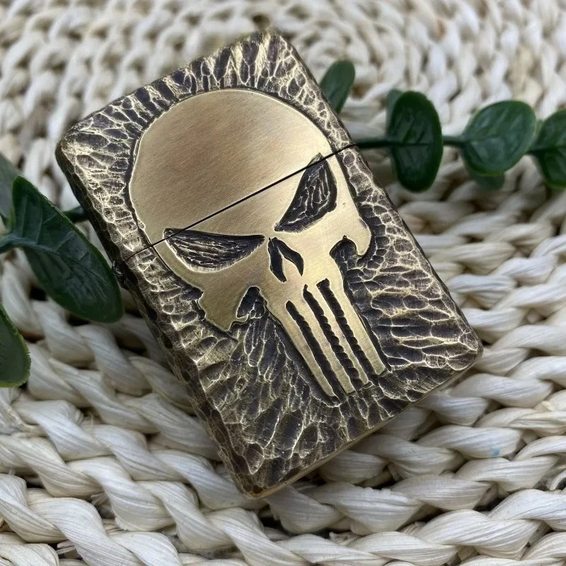 Zorro 902s Thickened Armor Brass Windproof Kerosenes Fire Old-fashioned Retro Old Version Hand-carved Smoking Accessories