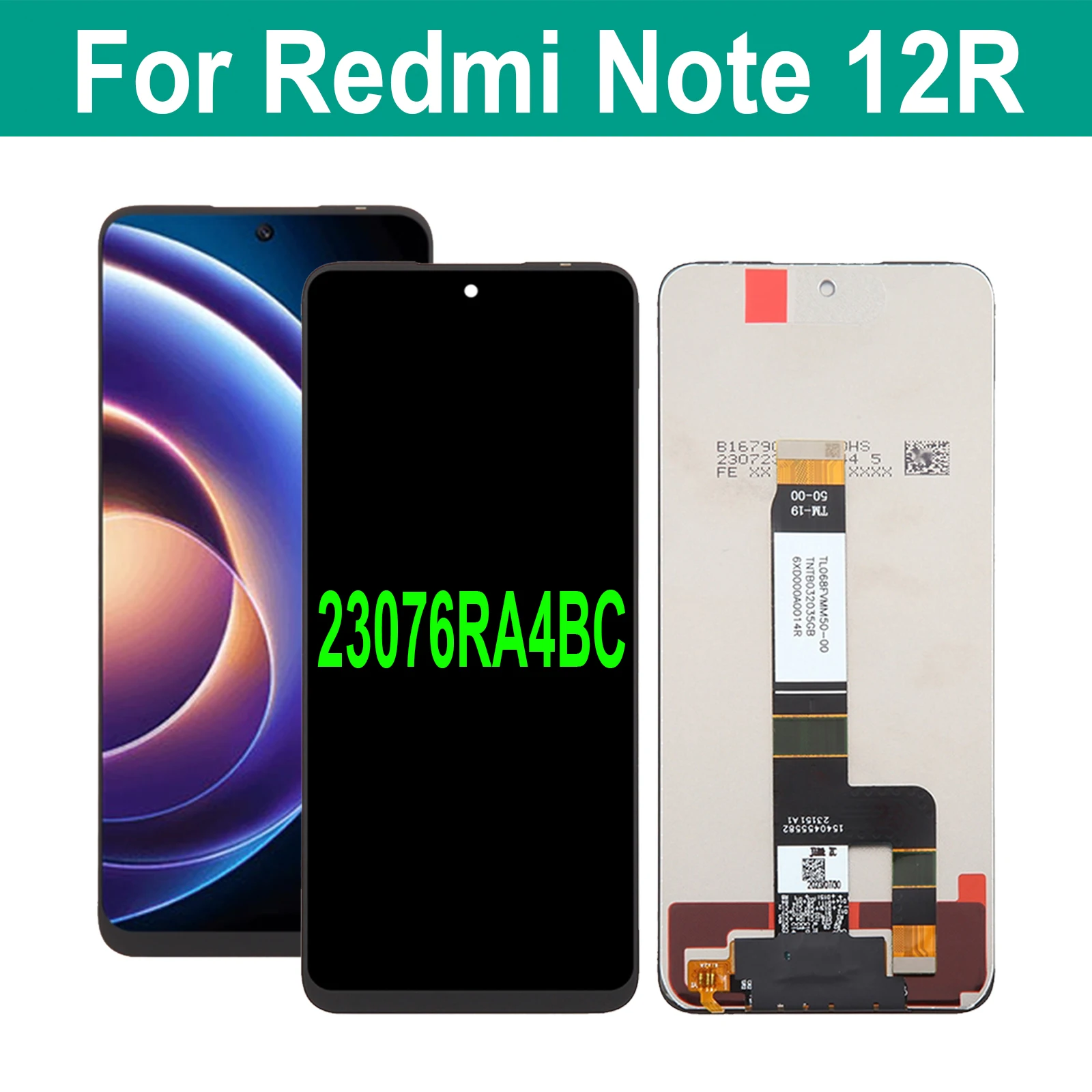 

For Xiaomi Redmi Note 12R 23076RA4BC LCD Display Touch Screen Digitizer Assembly