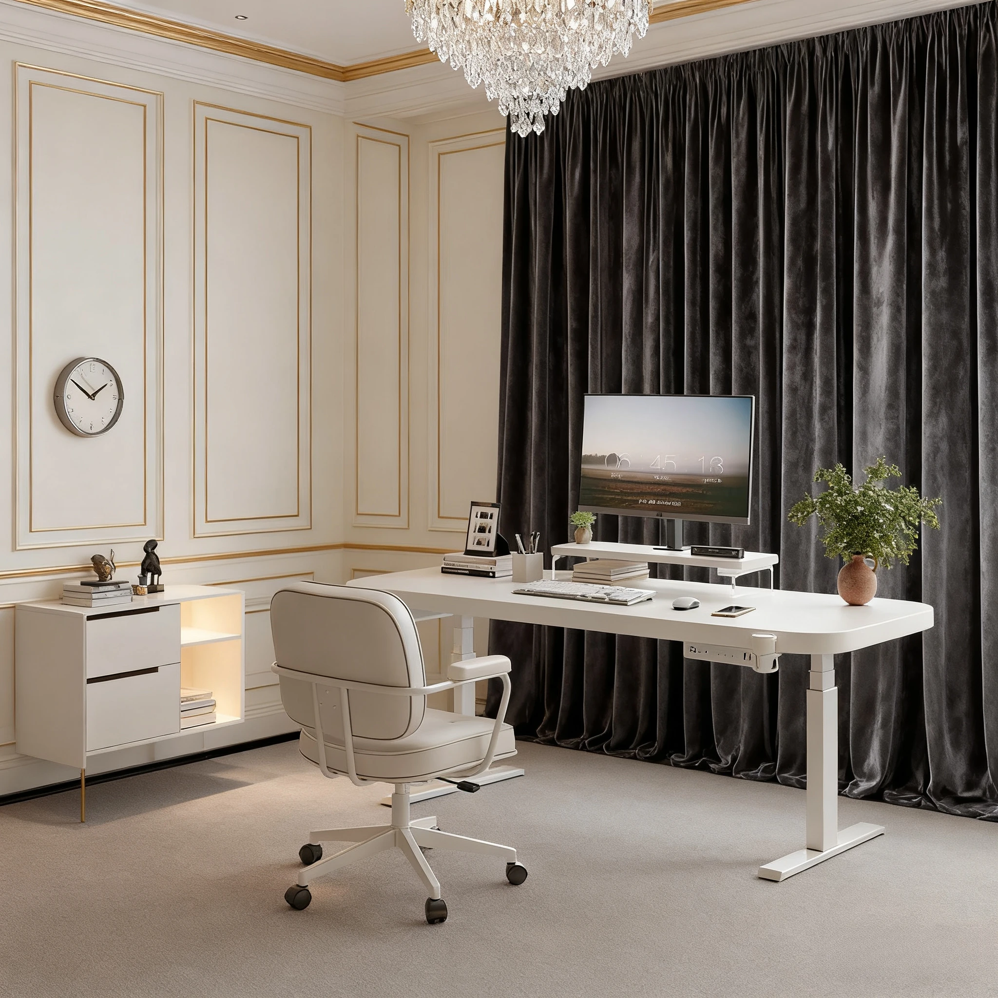 

Аксессуары для домашнего офиса, стол для пикника для компьютера, электрический стоячий стол, L-подставка для монитора, регулируемый по высоте стол, ценности