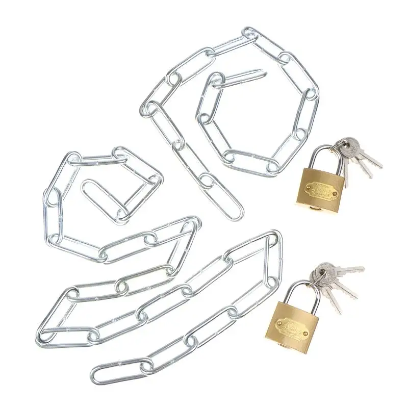 ~Bicycle Lock With Key Security Chain Anti-theft Chain Locks For Motorcycles Bike Generator Gates Outdoor Store Door Furniture