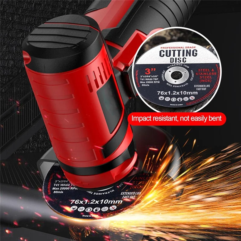 ABLJ 3 인치 앵글 그라인더 커팅 디스크 12Pcs 커팅 디스크 76 Mm 목재 및 금속 76 Mm 팬 디스크