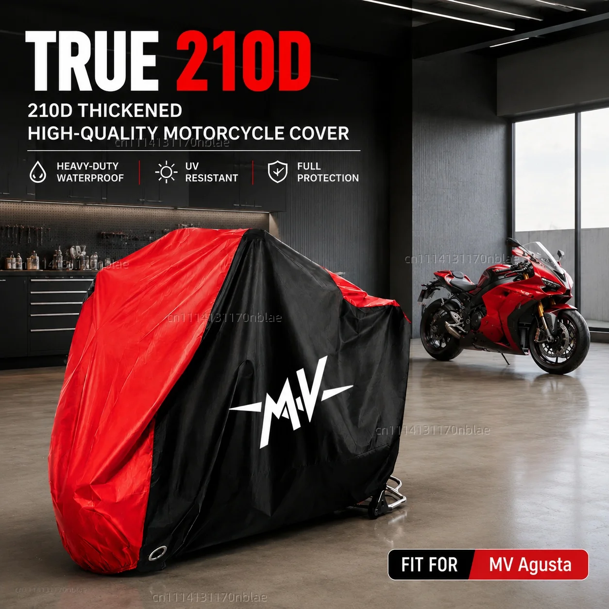 Housse de protection pour moto, imperméable, anti-poussière, UV, pour MV Agusta 675 800 Brutale 800 1000 Turismo Veloce RC 210D