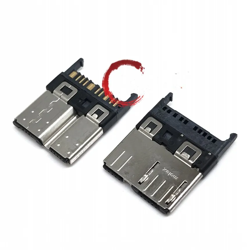 MICRO male seat MINI USB3.0 Male mobile hard disk data BM solder wire plug 10P