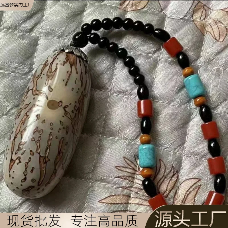 

Thousand Eyes Bodhi Pendant White Jade Hand Handle Key Pendant Thousand Eyes Bodhi Son Bodhi Bracelet Genuine Natural