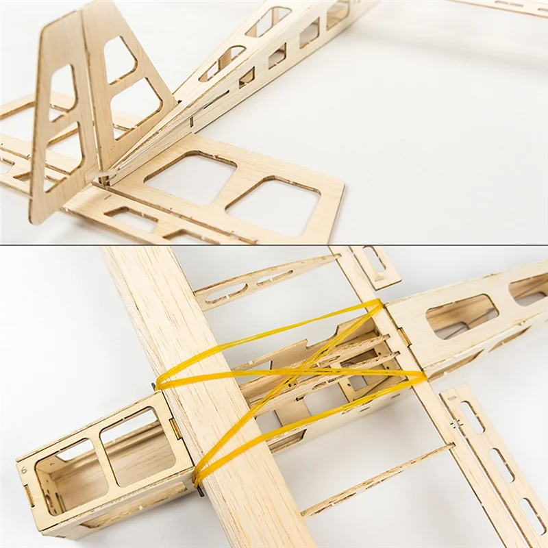 เครื่องบิน R03ไม้บัลซ่ามีปีกขนาด580มม. แบบ DIY เครื่องบินบังคับวิทยุรุ่นของเล่นแบบไม่มีการประกอบเดี่ยว