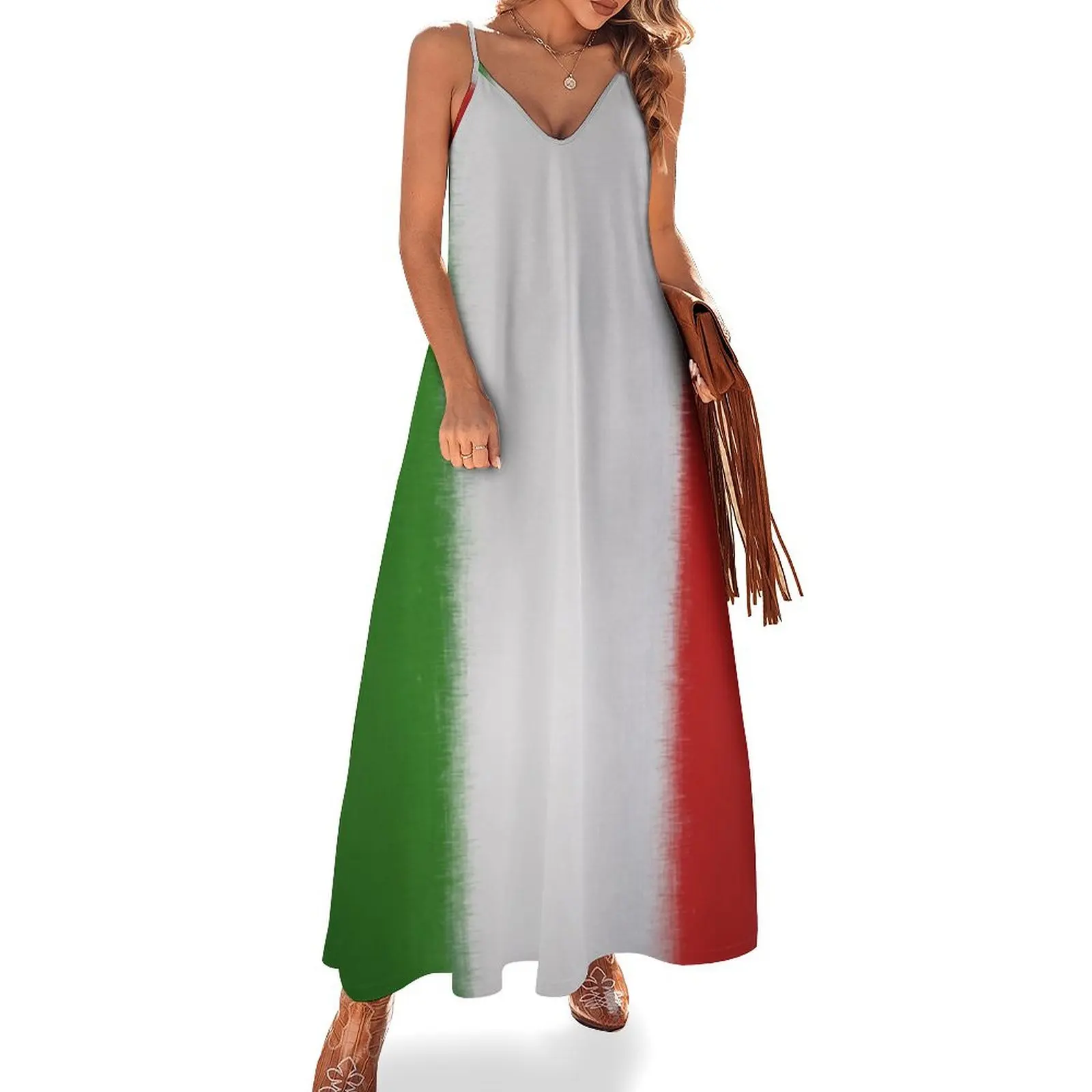 

Italian Flag Sleeveless Long Dress Summer women's clothing women's summer dresses 2025 Dresses for wedding party Dress