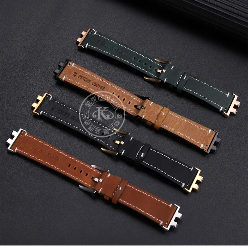 Cowhide Watch Strap For Casio GMW-B5000 GM-B2100 MRG-B5000 Watch Band With Converter Retrofitted Vintage Calfskin Strap