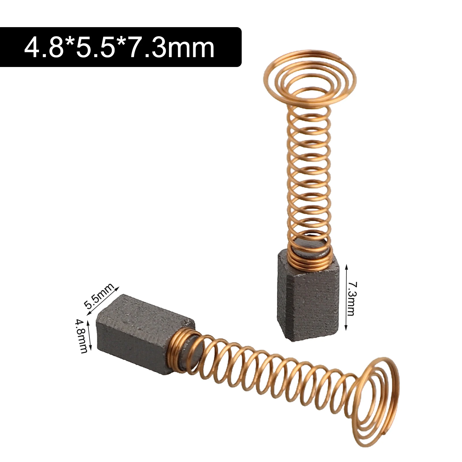 4 pçs ferramentas elétricas escova de carbono para motor elétrico jade gravura metal 4.8*5.5*7.3mm para dremel 200/4000 mini broca