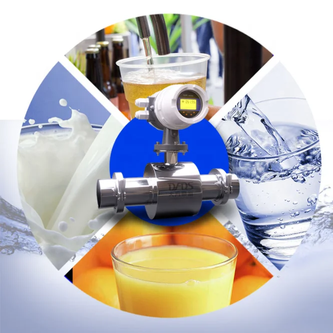 TLF Tri Clamp Flujometro Para Leche DN25 Sensori di flusso d'acqua RS485 Misuratore di portata del latte per uso alimentare DN50 Flusso sanitario elettromagnetico M