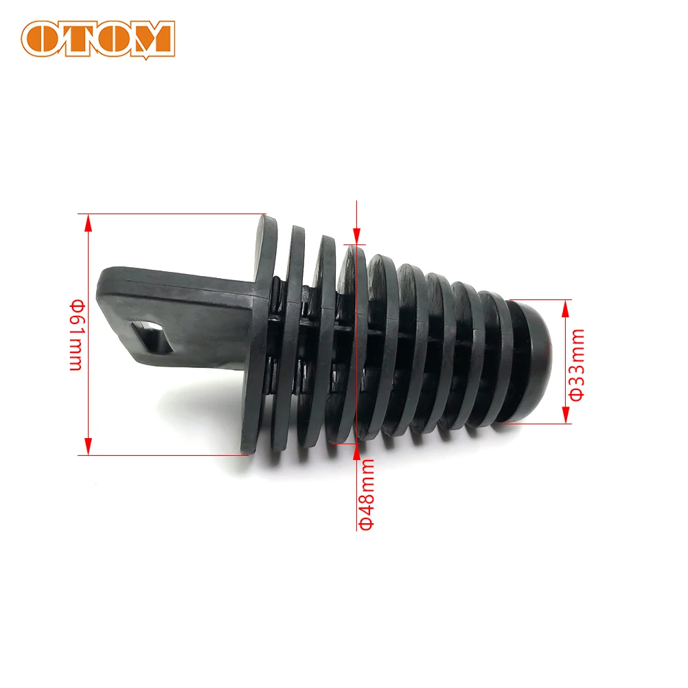 OTOM Motorcycle Muffler Plug Large Size Exhaust Pipe Silencer Engine Protector Rubber Stoppers For ATV UTV Motocross Universal image 2