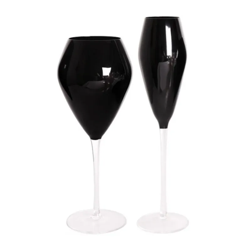 Love of Black and White 240-600ml Creative Art Goblet Handmade Crystal Glass Red Wine Champagne Cup Bar Festival Drinkware Gift