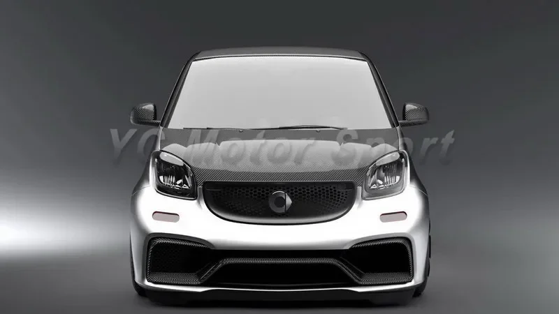Autozubehör FRP-Faserglas-Karosserie-Kits passend für 2015–2019 Smart Fortwo C453 AMG Style Frontstoßstange