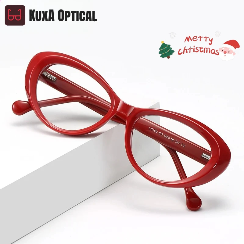 

KUXA новые модные женские очки для чтения «кошачий глаз» с индивидуальным простым дизайном и защитой от синего света, могут быть изготовлены по индивидуальному заказу по рецепту