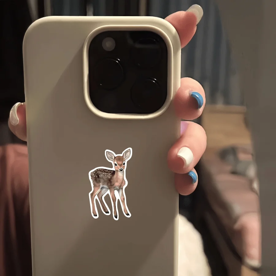 

Forest Cute Deer Pattern Vinyl Waterproof Sticker for Car Window Laptop Water Bottle Decoration