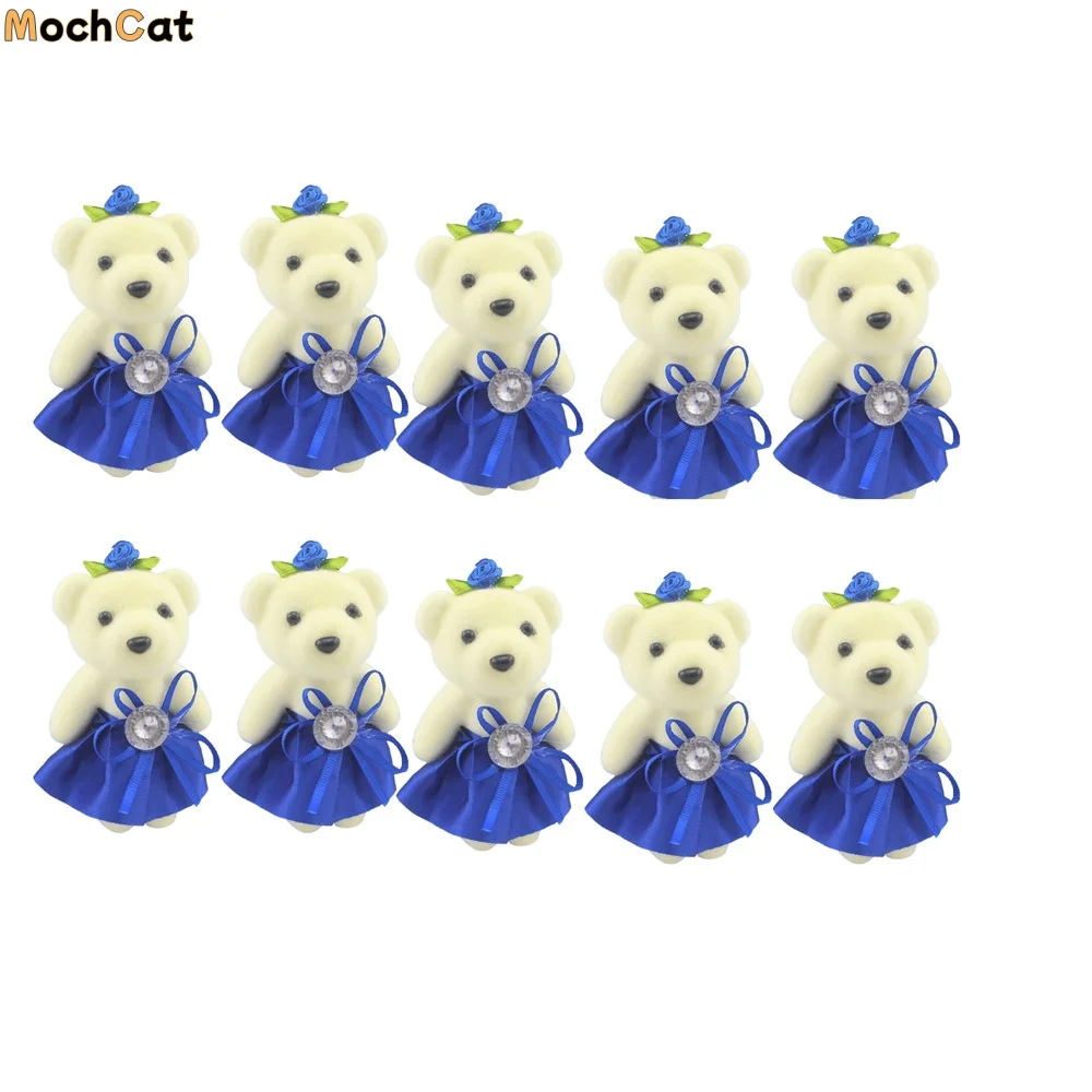 

10pcs/set Foam Bear Bear Plush Foam Toys Plush Animal Cartoon Mini Bear Flower Bouquet 10cm Plush Doll Cartoon Bouquet Doll