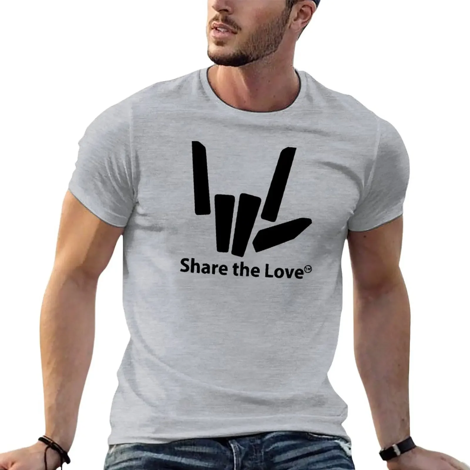 

share the love T-Shirt oversized customs design your own blanks mens tall t shirts