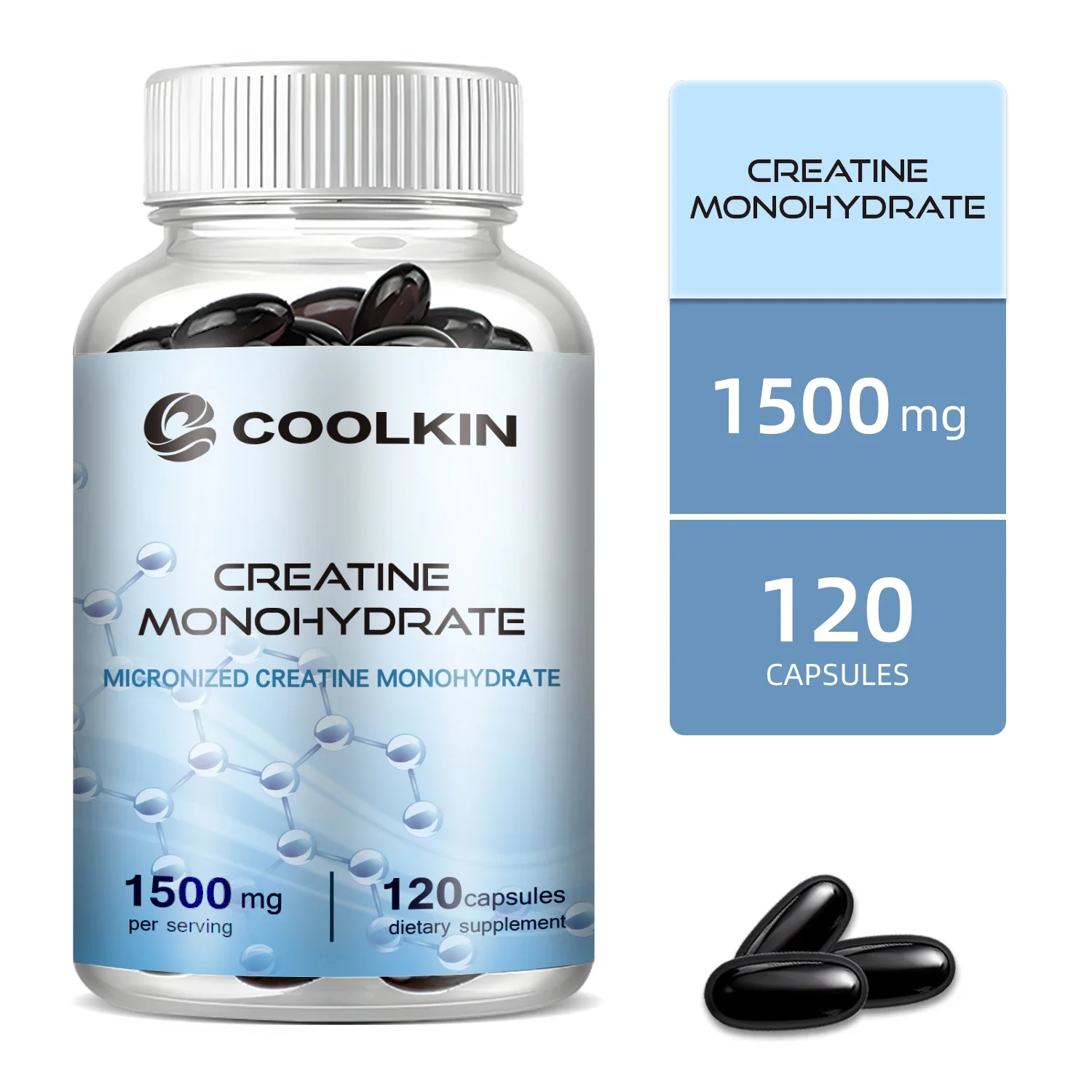 Creatine Monohydrate 1500mg  - for Muscle Endurance, Gain Strength, Non-GMO, Gluten-Free