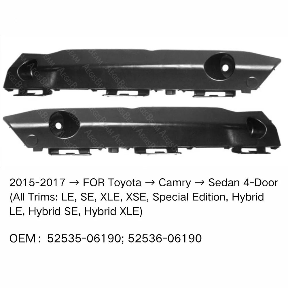 

Front Bumper Retainer Bracket Spacer Support FOR Toyota Camry Sedan 4-Door Special Hybrid LE SE XLE XSE 2015-2017 52535-06190