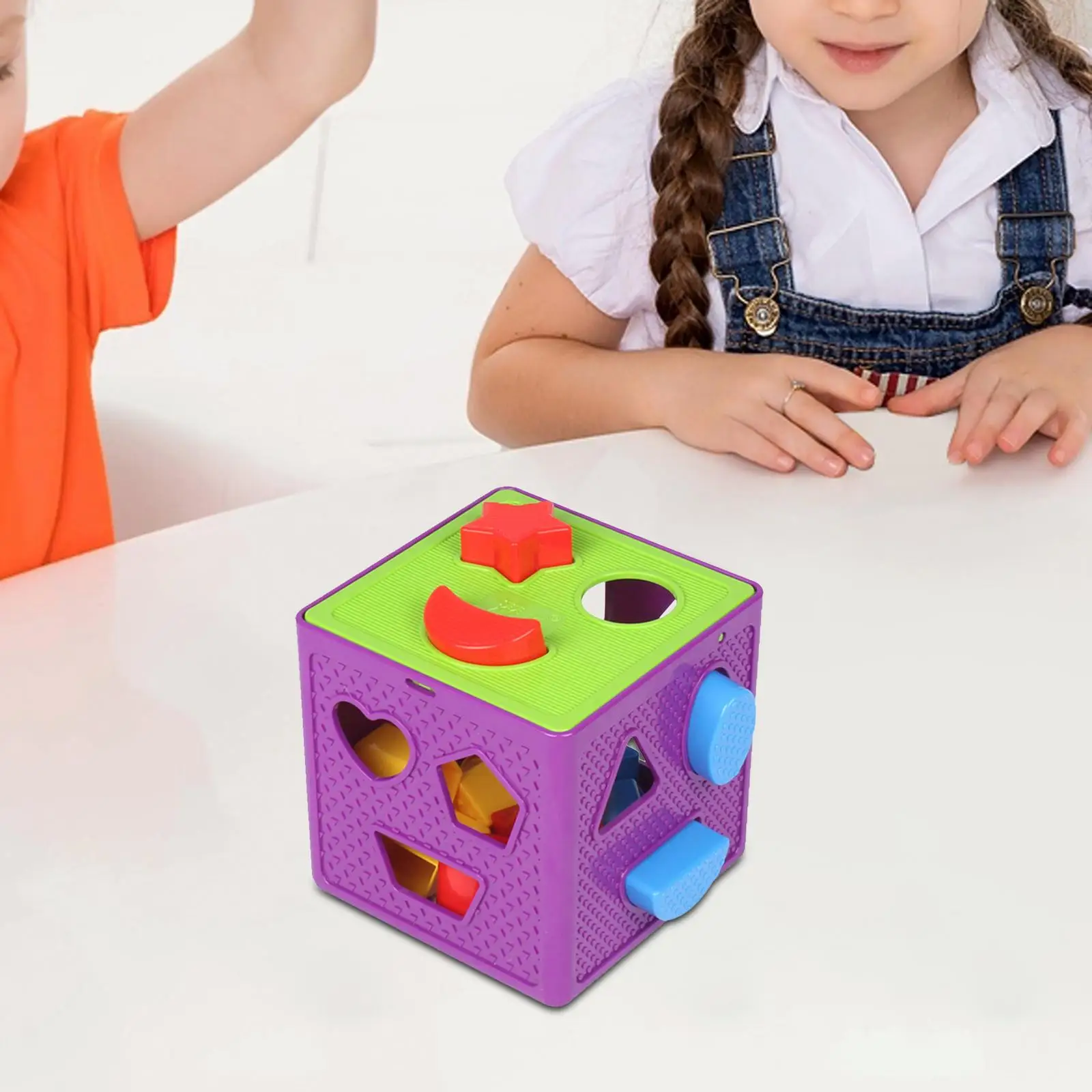 

Geometric Shape Blocks And Sorter Box Fun for Preschool Children Boys Girls