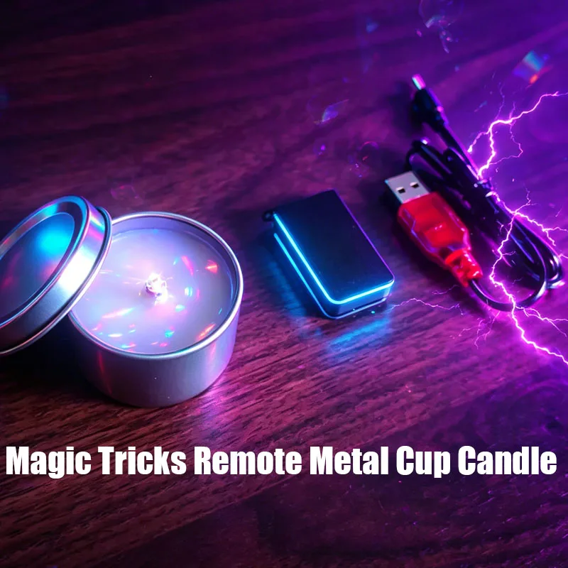 

Magic Tricks Remote Metal Cup Candle Mentalism Magic Props Gimmicks Magician Professional Close Up Magia Mind Reading Fire