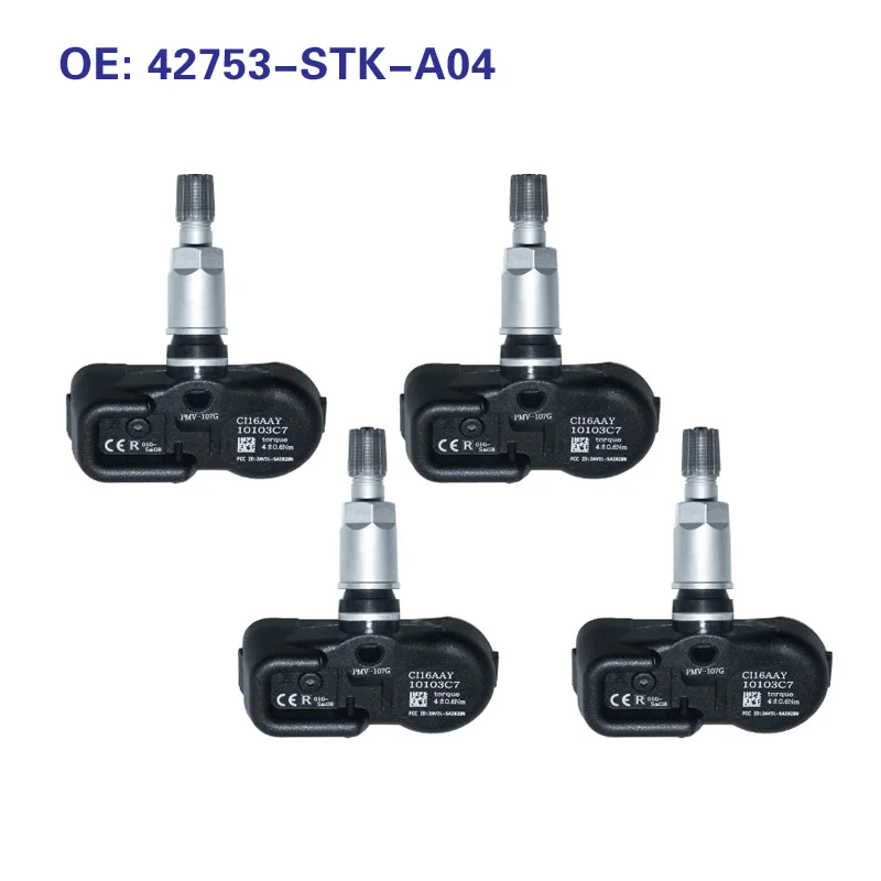 4PCS TPMS Sensor 42753-STK-A04 Tire Pressure Sensor 315MHz For Honda Pilot 2007 2008 2009 2010 2011 2012 2013 2014 2015