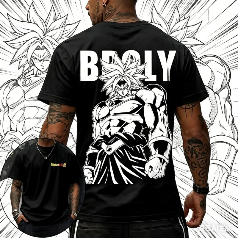 2026 New Dragon Ball Son Goku Print T-shirt Short Sleeve T-shirt Men's and Women's T-shirt Sports Fitness Men's T-shirt