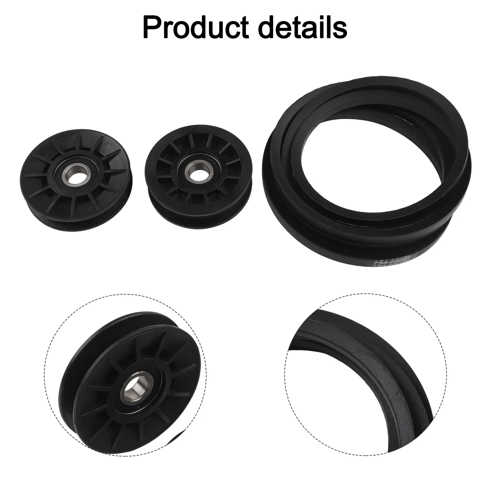 Idler Pulley Kit 756-05024 756-05032 and Tractor Drive Belt 754-05027 for Cadet and For Craftsman Lawn Tractors