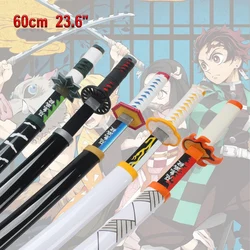 2024 neue Anime Dämonen töter Cosplay 60cm Zenitsu Kyoujurou Tanjiro Schwerter Anime Holz Katana