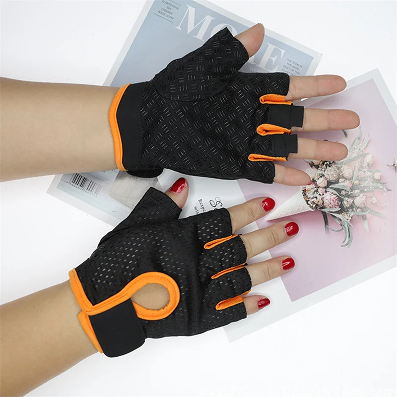 

Gym Gloves Fitness Training Fingerless Men Women Bodybuilding Exercise Sports Gloves For Cycling Bicycle Anti Slip Breathable