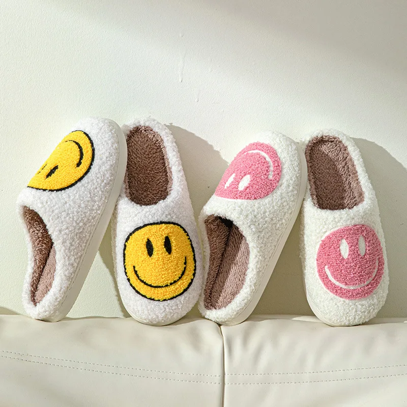 Xiaomi Youpin Autumn Winter Women Indoor Slippers Man Cotton Non-Slip Soft Warm Slides Home Shoes Couple Female Plush Slipper