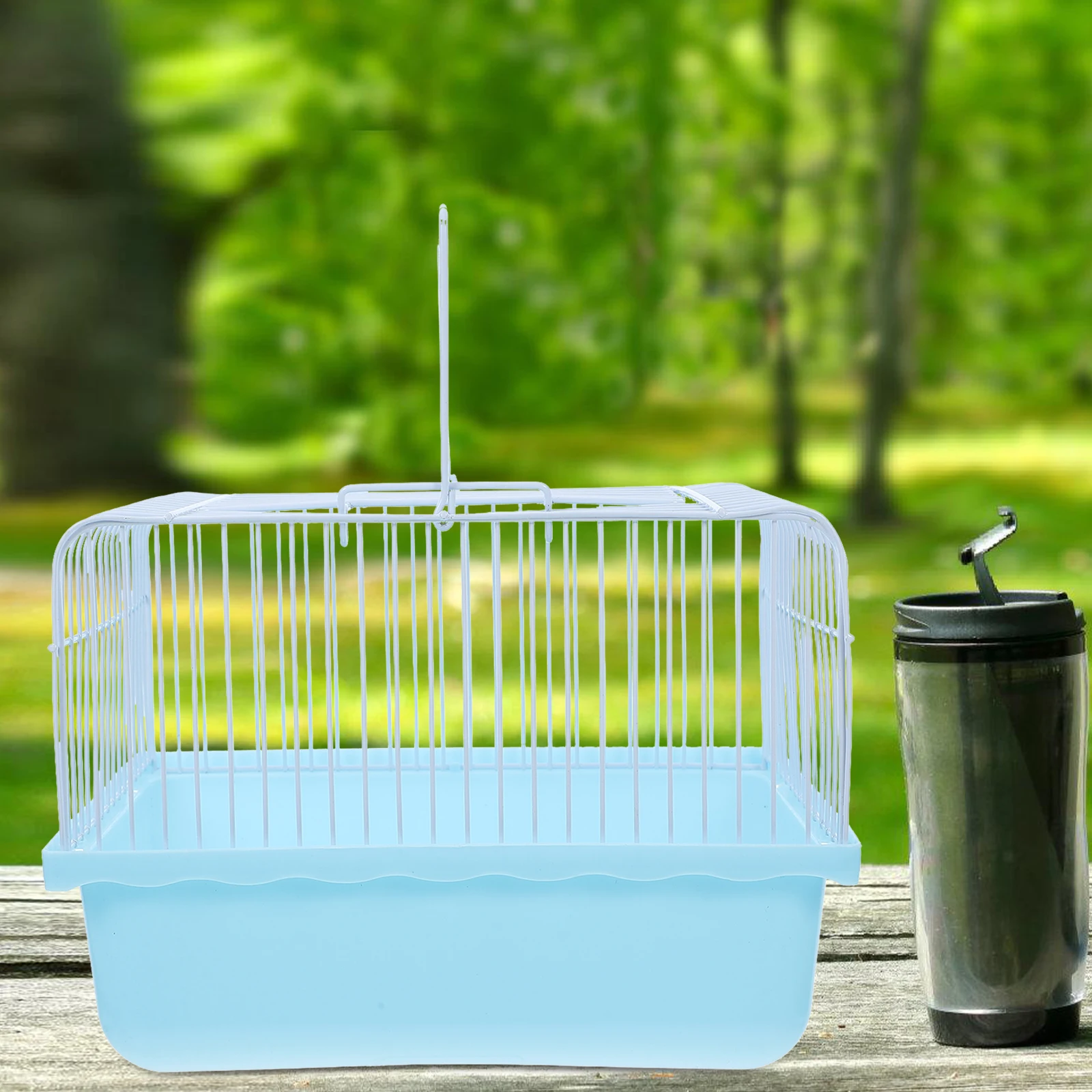 

Portable Bird for Parrots Lovebirds Small Animals Feeder Easy ABS Travel Home Hamster Mice Cage Pet Cages