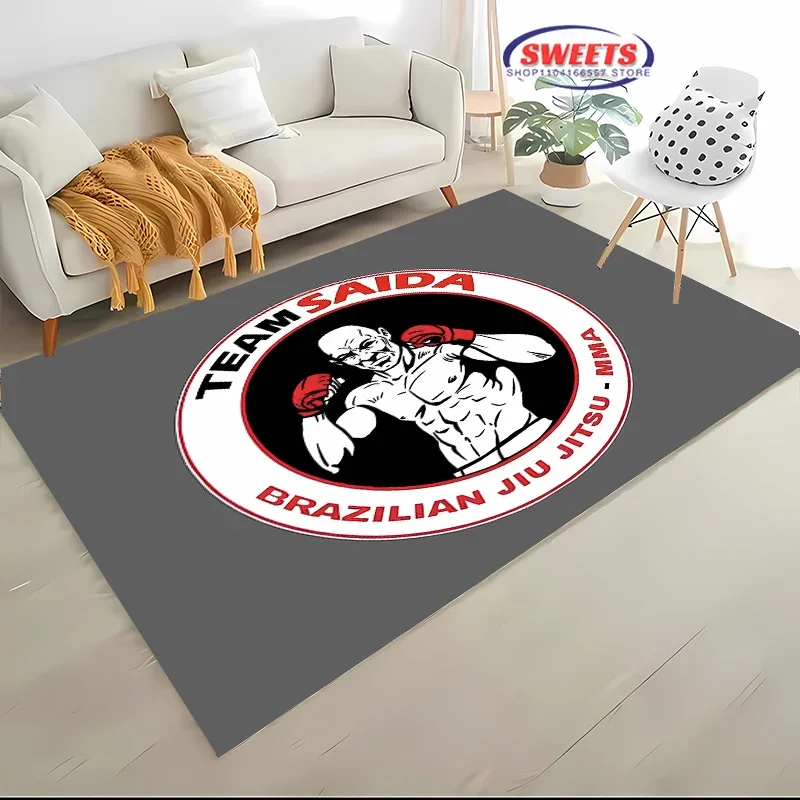 New! Jiu Jitsu Mma Carpet 3D HD Printing for Living Room Bedroom Mat Sofa Doormat Floor Rug Anti-slip Decor Durable Washable Mat