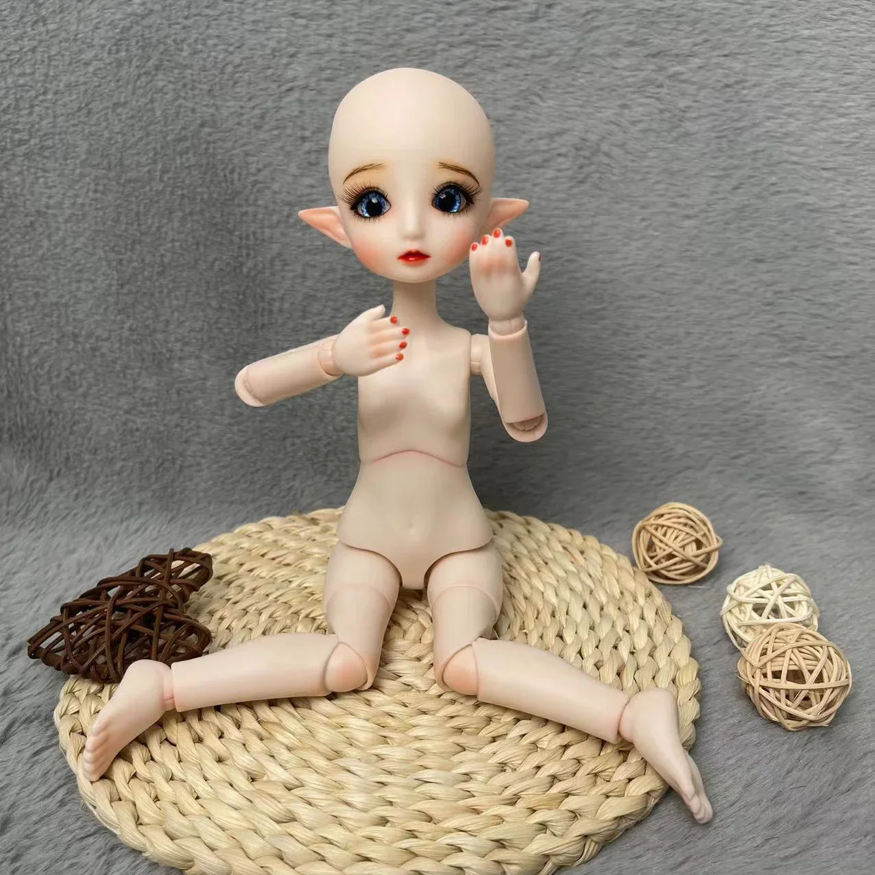 Nuova bambola elfo fatta a mano fai da te 30cm bambola 1/6 BJD bambola intera bambola mobile comune bambini ragazze giocattolo regalo (testa aperta) giocattoli per ragazze