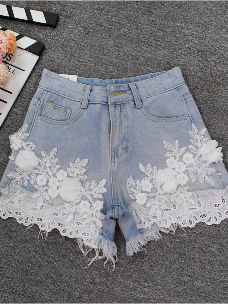 

Ladies Casual Cool Embroidery Denim Booty Shorts Women Clothing Girls High Waist Womens Shorts Female Sexy Clothes