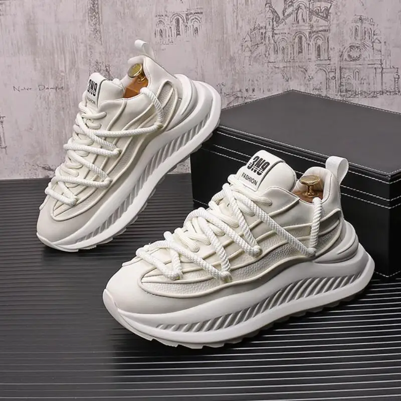 

Новые мужские осенне-зимние кашемировые теплые хлопковые туфли на толстой подошве внутри, увеличивающие рост, спортивные zapatillas hombre a40