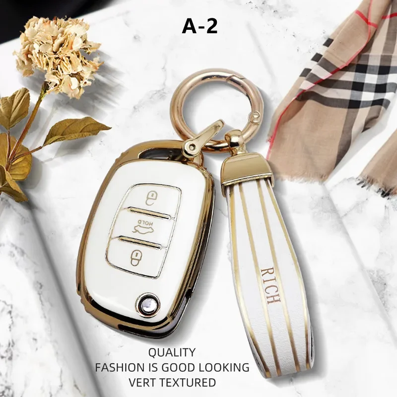 

Luxurious Folding Flip Remote Car Key Case Cover For Hyundai 3 Buttons Solaris I10 I20 IX35 IX45 Santa Fe Elantra Accessories