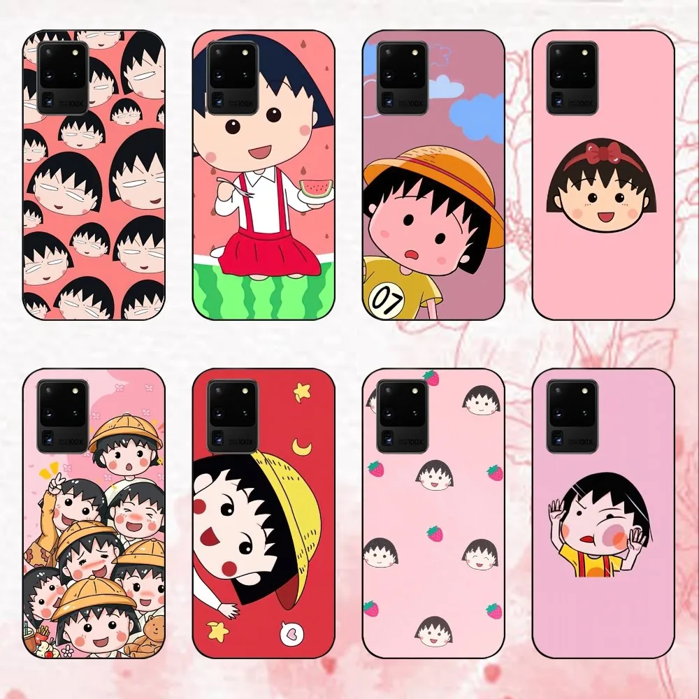 Blibli Chibi Maruko Chan Phone Case For Samsung Galaxy S24 30 21 23 FE Note 20 10 Lite Plus Ultra Shell