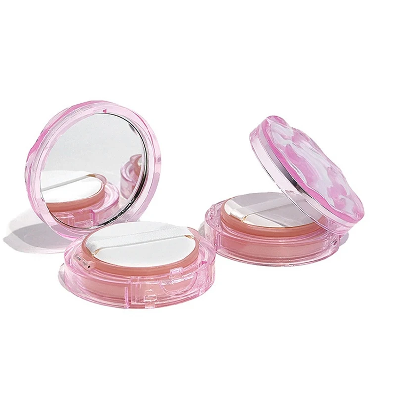 Scatola fai-da-te per fondotinta portatile con specchio Custodia cosmetica in crema Bb Contenitore vuoto per soffio con cuscino d'aria con strumenti per il trucco in spugna