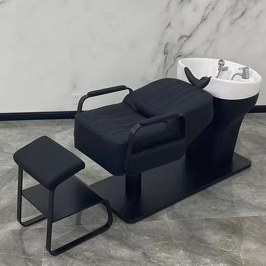 Barber Equipment Shampoo Chair Stylist Luxury Wash Hair Salon Shampoo Chair Basin Hairstylist Mobile Potable Cadeira Furniture