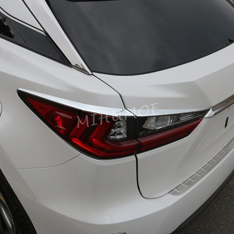 Chrome Tail Light Taillight Trims Cover For 2016 2017 2018 2019 Lexus RX200t RX300 RX350 RX450h RX350L RX450hL