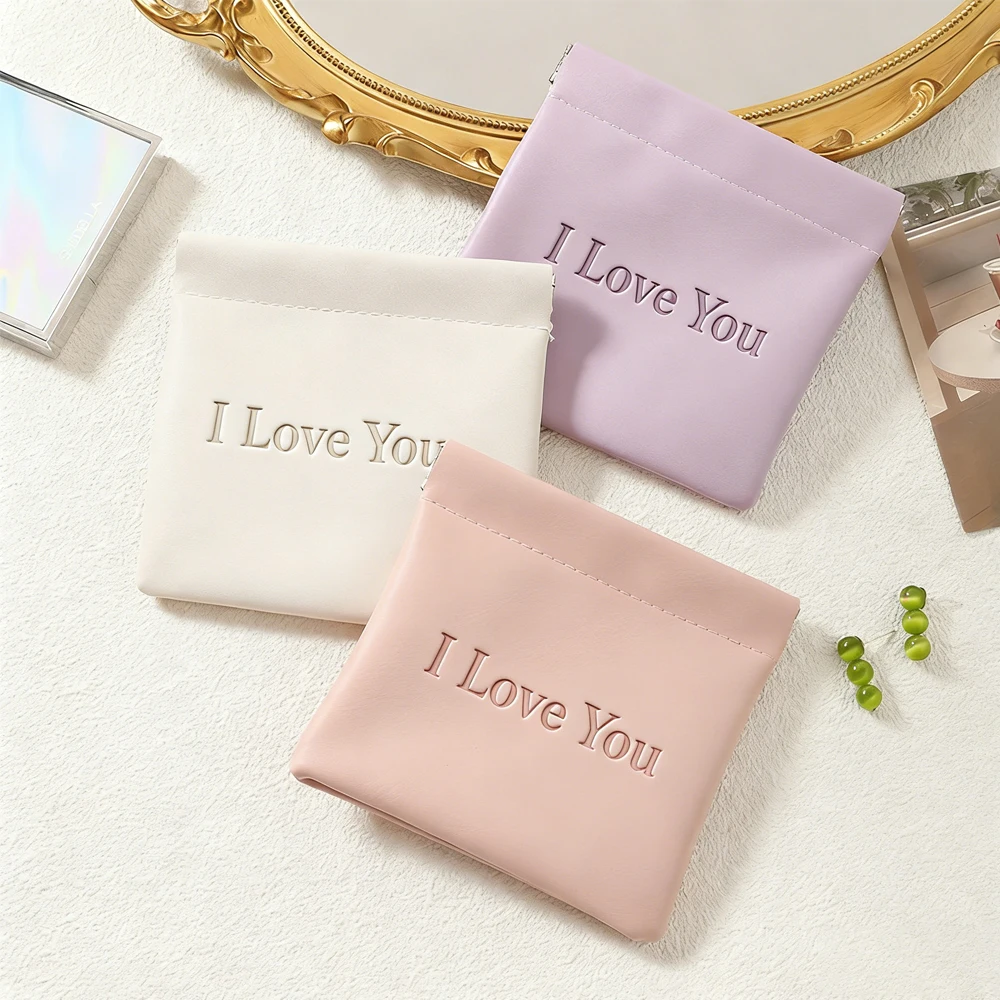 

10/20/50/100 шт. Кошельки-монетницы из кожи 12x12 см с автоматической застежкой для украшений, косметики, кредитных карт, наушников, с возможностью нанесения логотипа