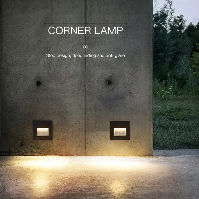 Outdoor IP65 waterproof LED foot lamp motion sensor wall lamp sconces lights outdoor lighting for ladder stairs garden courtyard